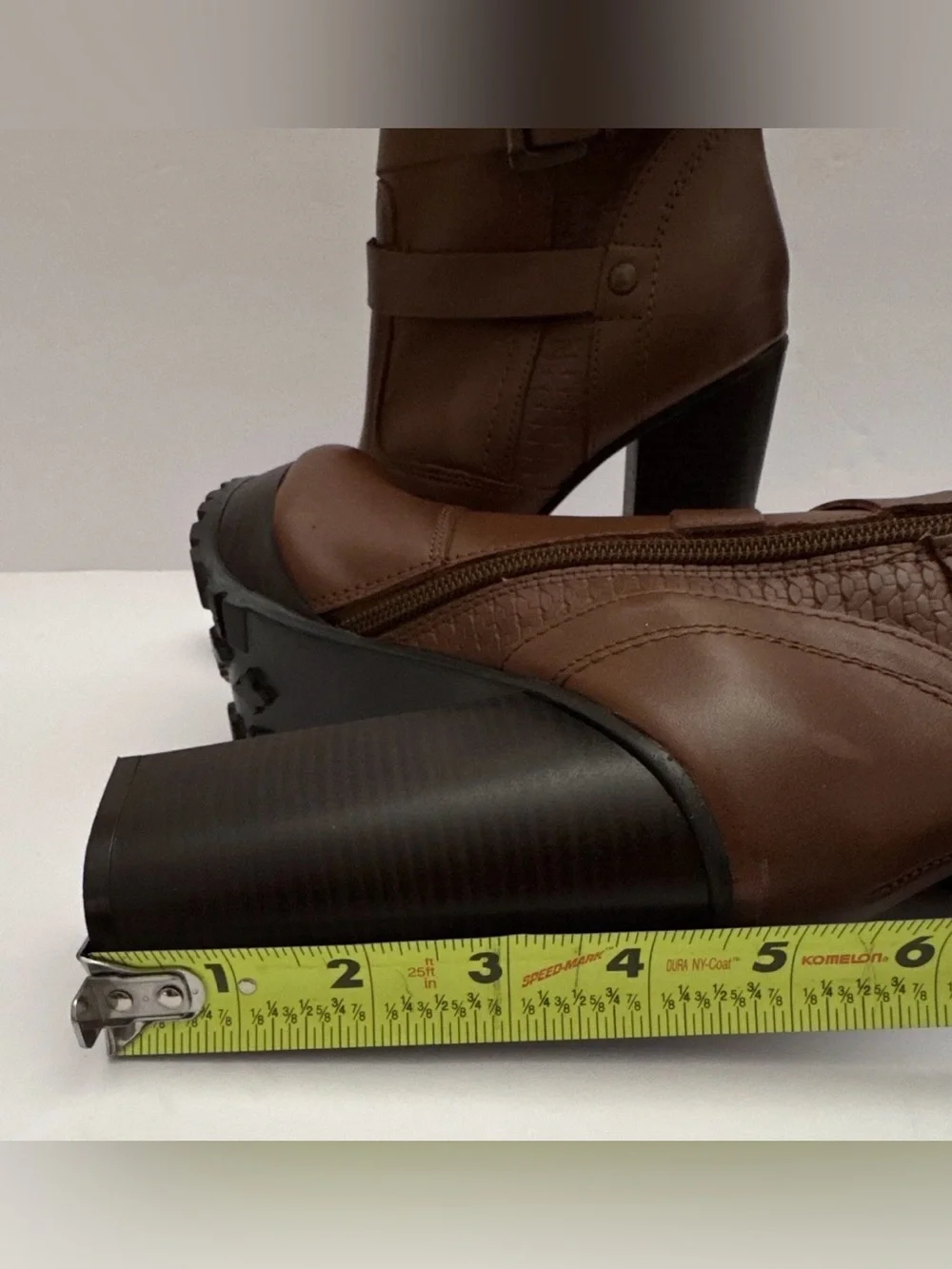 ANDREA  Chestnut Brown Knee-High Platform Boots